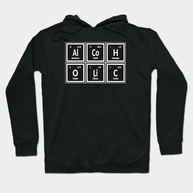 Alcoholic | Periodic Table of Elements Hoodie by Maozva-DSGN